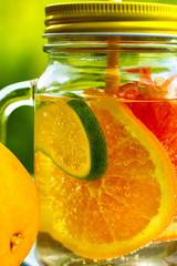 fruit lemonade in jar