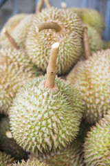 Fresh durian from the garden for sale