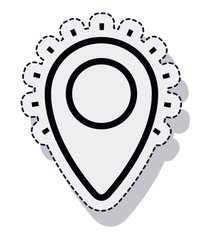 pin pointer location isolated icon vector illustration design