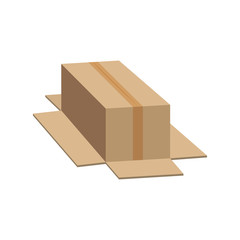 box package delivery shipping icon. Isolated and flat illustration. 