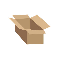 box package delivery shipping icon. Isolated and flat illustration. 