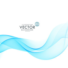 abstract blue wave in white background