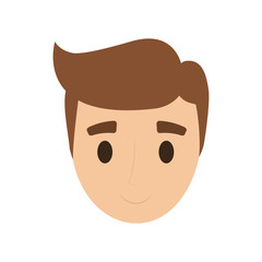 Fototapeta premium man male head person people icon. Isolated and flat illustration. 