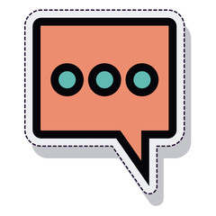 speech bubble message isolated icon vector illustration design