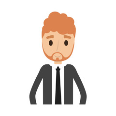 man male suit avatar person people icon. Isolated and flat illustration. 