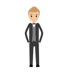 man male suit avatar person people icon. Isolated and flat illustration. 