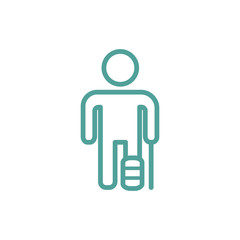 Injured leg icon