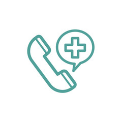 Obraz premium Emergency call icon