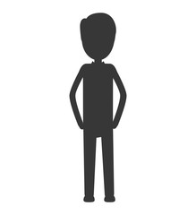 man male suit avatar person people icon. Isolated and flat illustration. 
