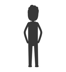 man male avatar silhouette person people icon. Isolated and flat illustration. 