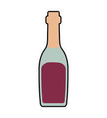 bottle drink alcohol beverage icon. Isolated and flat illustration. 