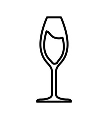 glass drink alcohol beverage icon. Isolated and flat illustration. 