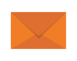 flat design closed envelope icon vector illustration