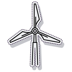 windmill energy isolated icon vector illustration design
