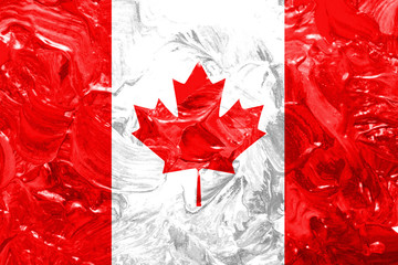 Grunge flag of Canada 