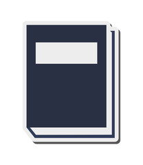 flat design closed book icon vector illustration