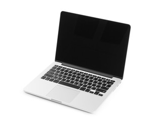 Modern retina laptop isolated on white background, clipping path