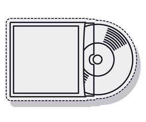 retro music vinyl isolated icon vector illustration design