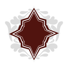 flat design angular vintage frame icon vector illustration