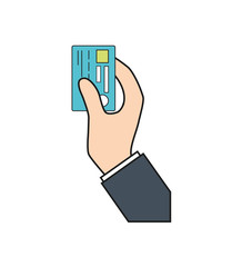 credit card money financial payment icon. Isolated and flat illustration