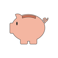 piggy money financial payment icon. Isolated and flat illustration