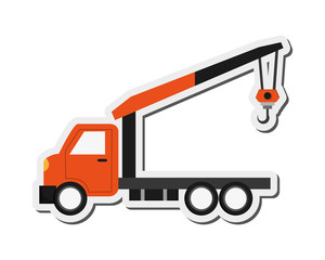 Fototapeta na wymiar flat design Tow truck icon vector illustration