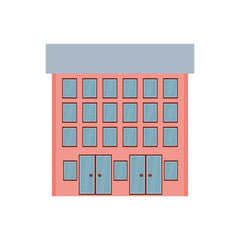 building tower city real estate icon. Isolated and flat illustration. Vector graphic