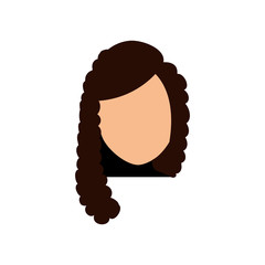 woman female girl head person icon. Isolated and flat illustration. Vector graphic