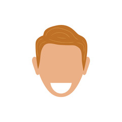 man male head smile avatar person icon. Isolated and flat illustration. Vector graphic