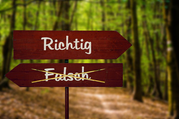 Schild 104 - Richtig