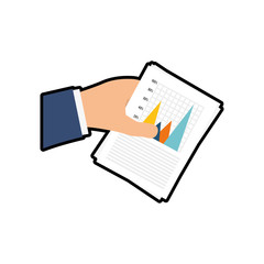 hand infographic document paper icon. Isolated and flat illustration. Vector graphic