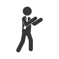 man male pictogram suit person icon. Isolated and flat illustration. Vector graphic