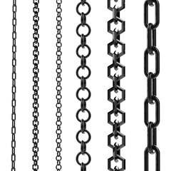 black chains isolated on white