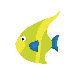 fish sea life animal cartoon icon. Isolated and flat illustration. Vector graphic