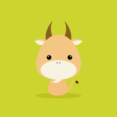 Cute Cartoon Wild goat