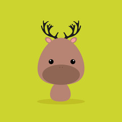 Cute Cartoon Wild deer