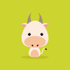 Cute Cartoon Wild cow