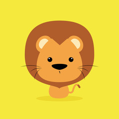 Cute Cartoon Wild lion