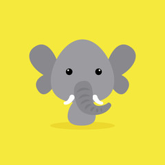 Cute Cartoon Wild elephant
