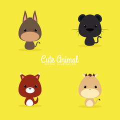 Cute Cartoon Wild Animals