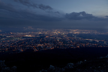 view at the night Nitra Slovakia