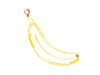 Vector Banana in Chalk Style