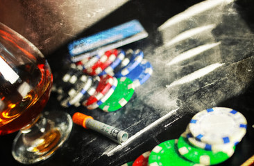 scratch photo concept addiction cocaine alcohol glass drug