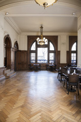 Cafe With Furniture On Hardwood Flooring