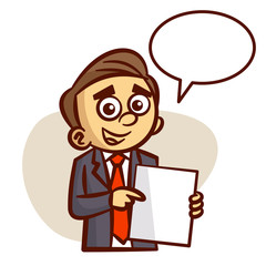 Businessman Holding Document