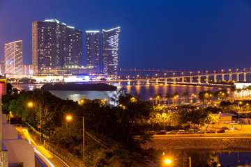 Fototapeta na wymiar Macao city at night