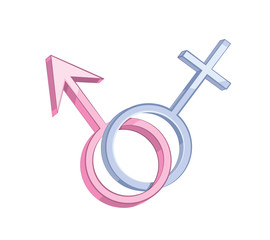 Vector symbols man and feminin
