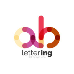 Linear business logo letter