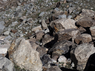 Big gray stones and rocks texture background. Stone surface. Abstract  textured of many granite rough .