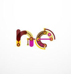 Linear business logo letter
